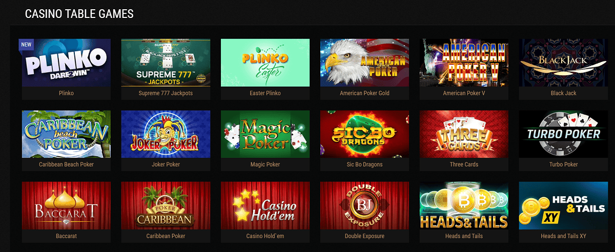 Casino table games