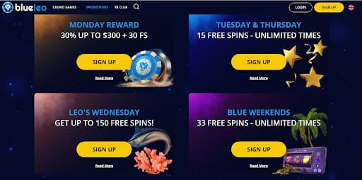 Blueleo Casino Promotions