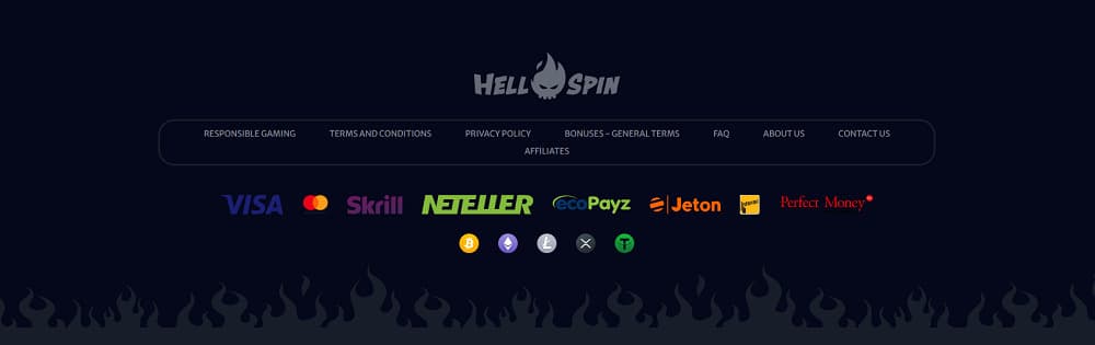 Simply click on the 'Withdrawal' tab in your Hell Spin account.