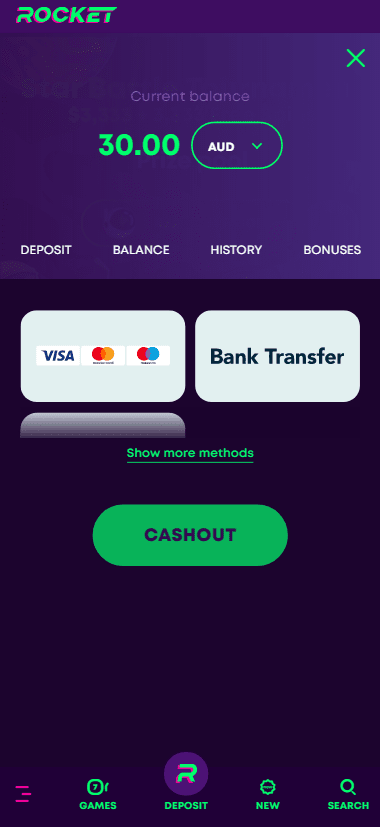 casino-rocket current balance