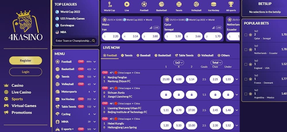4Kasino Betting in Australia