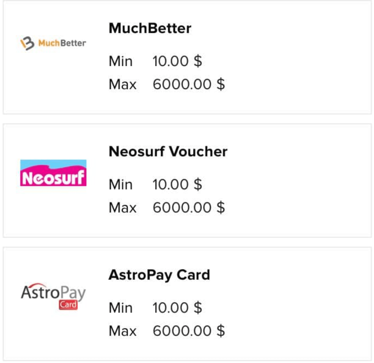 Choice of payment tusk-casino