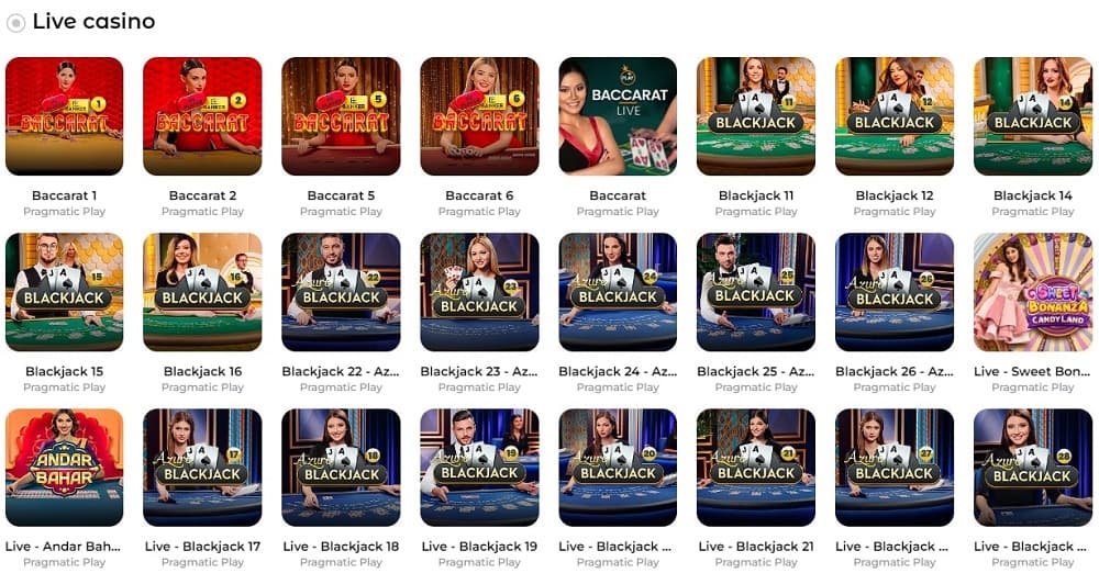Green casino live games