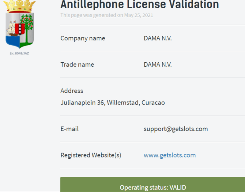 The safety and trustworthiness of GetSlots