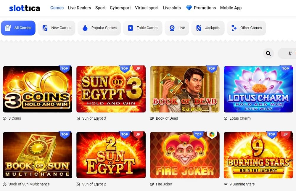 Slottica slot games