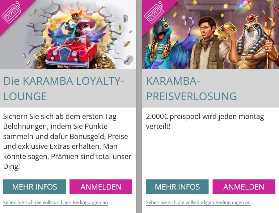Karamba Casino Boni