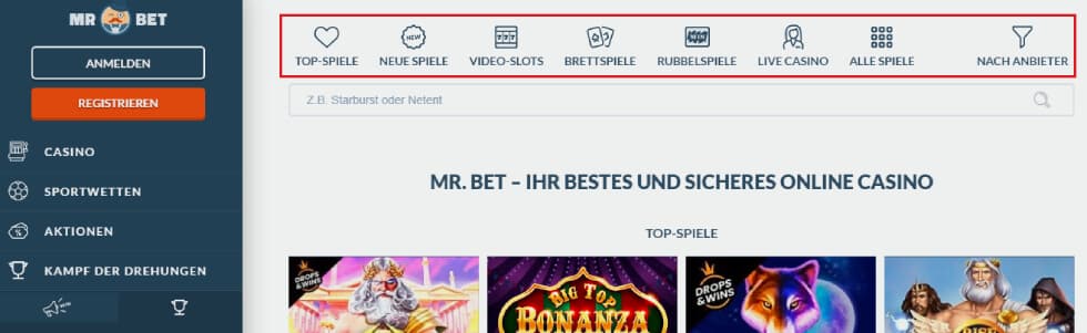 menu-mrbet-casino